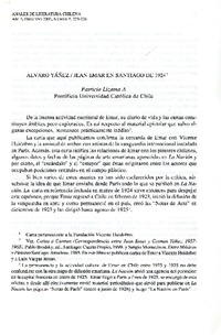 Alvaro Yáñez, Juan Emar en Santiago de 1924  [artículo] Patricio Lizama A.