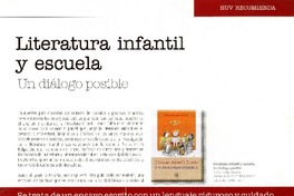 Literatura infantil y escuela  [artículo].