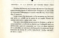Frontera" de Luis Durand  [artículo] Graciela Illanes Adaro.