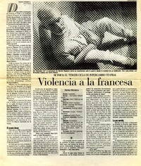 Violencia a la francesa se inicia el tercer ciclo de intercambio teatral [artículo] :