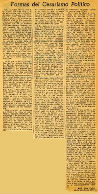 Formas del cesarismo político  [artículo] Raúl Silva Castro.