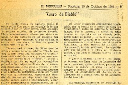 Cuero de diablo"  [artículo] Ignacio Valente.