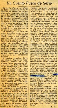 Un cuento fuera de serie  [artículo] E.C.