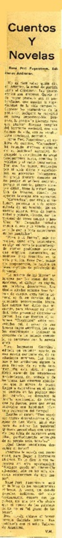 Cuentos y novelas  [artículo] V.M.