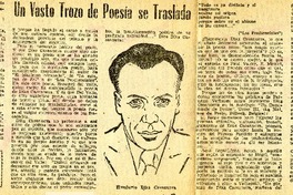 Un vasto trozo de poesía se traslada  [artículo] Víctor Castro.