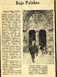 Bajo palabra.  [artículo]