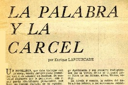 La palabra y la cárcel  [artículo] Enrique Lafourcade.