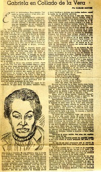 Gabriela en Collado de la Vera  [artículo] Carlos Sander.