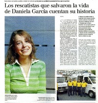 Los Rescatistas que salvaron la vida de Daniela García cuentan su historia  [artículo] Jazi Jalil