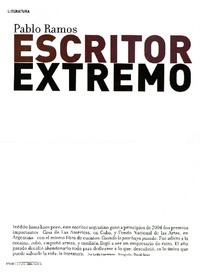 Pabo Ramos escritor extremo  [artículo] Leila Guerriero