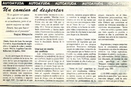 Un Camino al despertar  [artículo].