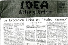 La evocación lírica en "Pedro Páramo"  [artículo] Didier T. Jaer.