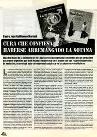 Cura che confiesa haberse arremangado la sotana  [artículo] Andrés Vial Aldunate.