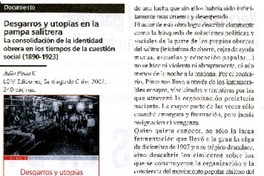 Desgarros y utopías en la pampa salitrera  [artículo] Ricardo Parvex.