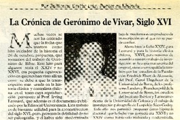 La Crónica de Gerónimo de Vivar, Siglo 16  [artículo] Guillermo Cortes Lutz.