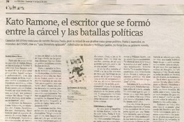 Kato Ramone, el escritor que se formó entre la cárcel y las batallas políticas  [artículo] Andrés Gómez Bravo.