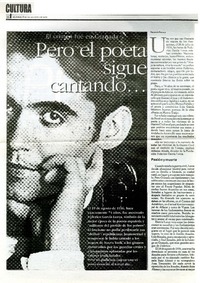 Pero el poeta sigue cantando--  [artículo] Fernando Barraza.