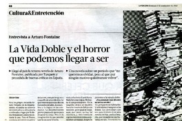 La vida doble y el horror que podemos llegar a ser (enrevista)  [artículo] Héctor Soto.