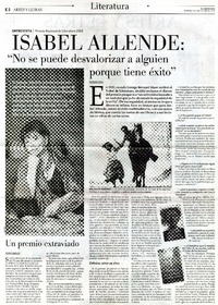 "No se puede desvalorizar a alguien porque tiene éxito" (entrevista)  [artículo] Patricio Tapia.