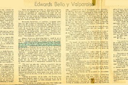 Edwards Bello y Valparaíso  [artículo] V.