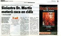 Siniestro Dr. Mortis meterà cuco en cidìs  [artículo] Karen Punaro Majluf.