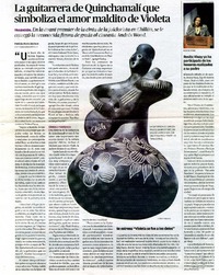 La guitarrera de Quinchamalì que simboliza el amor maldito de Violeta  [artículo] Patricia Fierro Jimènez.