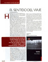 El sentido del viaje  [artículo] José Ignacio Silva A.