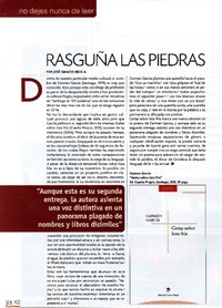 Rasguña las piedras  [artículo] José Ignacio Silva A.