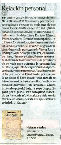 Relación personal  [artículo] Javier Garcìa.