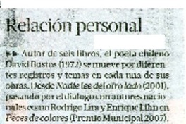 Relación personal  [artículo] Javier Garcìa.