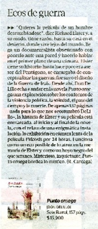 Ecos de guerra  [artículo] Roberto Careaga C.