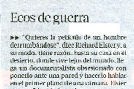 Ecos de guerra  [artículo] Roberto Careaga C.