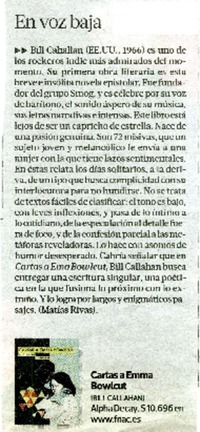 En voz baja  [artículo] Matìas Rivas.