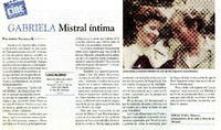 Gabriela Mistral ìntima  [artículo] Andrès Nazarala R.