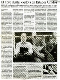 El libro digital explota en Estados Unidos  [artículo] Jesùs Ruiz Mantilla.