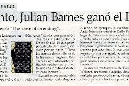 En su cuarto intento, Julian Barnes ganò el Booker  [artículo]