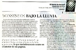 Monstruos bajo la lluvia  [artículo] Josè Promis.