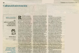 El apocaliptico Delmore Schwartz  [artículo] Matìas Rivas.