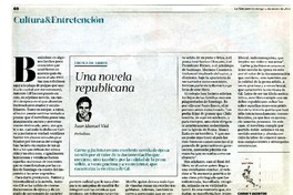 Una novela republicana  [artículo] Juan Manuel Vial.