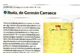 Ruda, de Germàn Carrasco  [artículo] R. Careaga.