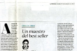 un maestro del best seller  [artículo] Juan Manuel Vial.