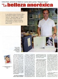 "La belleza anoréxica de las modelos es muy poco erótica" (entrevista)  [artículo] Carolina Espinoza.