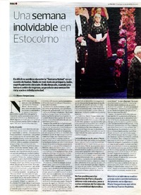 Una semana inolvidable en Estocolmo  [artículo] Alvaro Vargas Llosa.