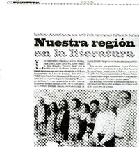 Nuestra regiòn en la literatura  [artículo]