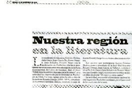 Nuestra regiòn en la literatura  [artículo]