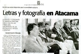 Letras y fotografìa en Atacama  [artículo] Raùl Cèspedes Valenzuela.