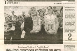 Adultos mayores reflejan su arte en un libro que recorrerà el paìs  [artículo] Vanessa Garrido.