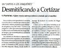 Desmitificando a Cortàzar  [artículo]