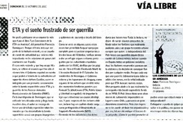 ETA y el sueño frustrado de ser guerrilla  [artículo] Juan Pablo Toro.