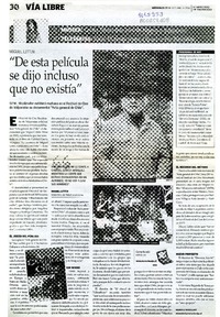 De esta pelìcula se dijo incluso que no existìa  [artículo] Marcelo Macellari.